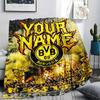 Nome Personalizzato, Coperta in Flanella Stampata BVB Dortmund, morbido plaid per camera da letto divano, lavabile, merchandising per tifosi, ottimo regalo.chl