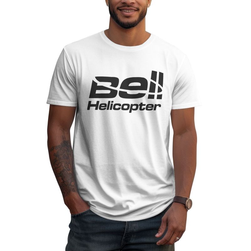 Мужская футболка Bell Helicopter Хлопок Короткий рукав Футболка Bell Textron Helicopter Аэрокосмические футболки Мужская оверсайз футболка Уличная одежда S