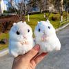 Lovely Hamster Cartoon Plush Toy for Kids Keychain Hamster Cartoon Furry Soft Charm Stuffed Hamster Toy