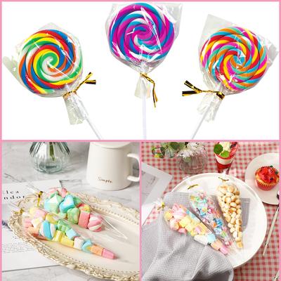 Transparent Candy Bags Wedding Birthday Party Favors Kids Baby Shower Suppies Lollipop Cookie Gifts Cellophane Packing Bag
