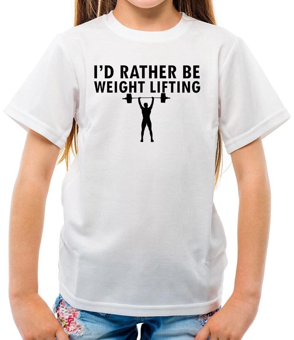 I D Rather Be Weightlifting - T-Shirt - Weightlifting Gym Workout 130