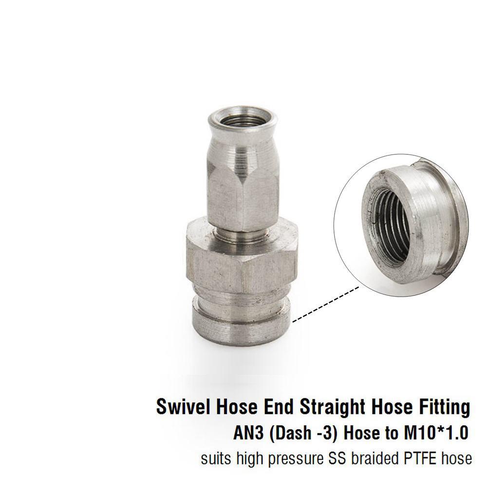 Suitable for Car and Motorcycle Brake Fisheye Stainless Steel Brake Hollow Steel Throat AN3 Oil Pipe Tee Banjo Joint