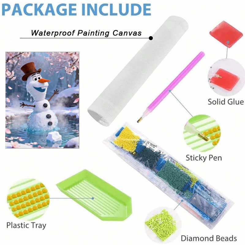 Disney 5D Diamond Painting Set DIY Handmade Diamond Painting Art Production Olaf Spring Diamond Decorative Painting Kit