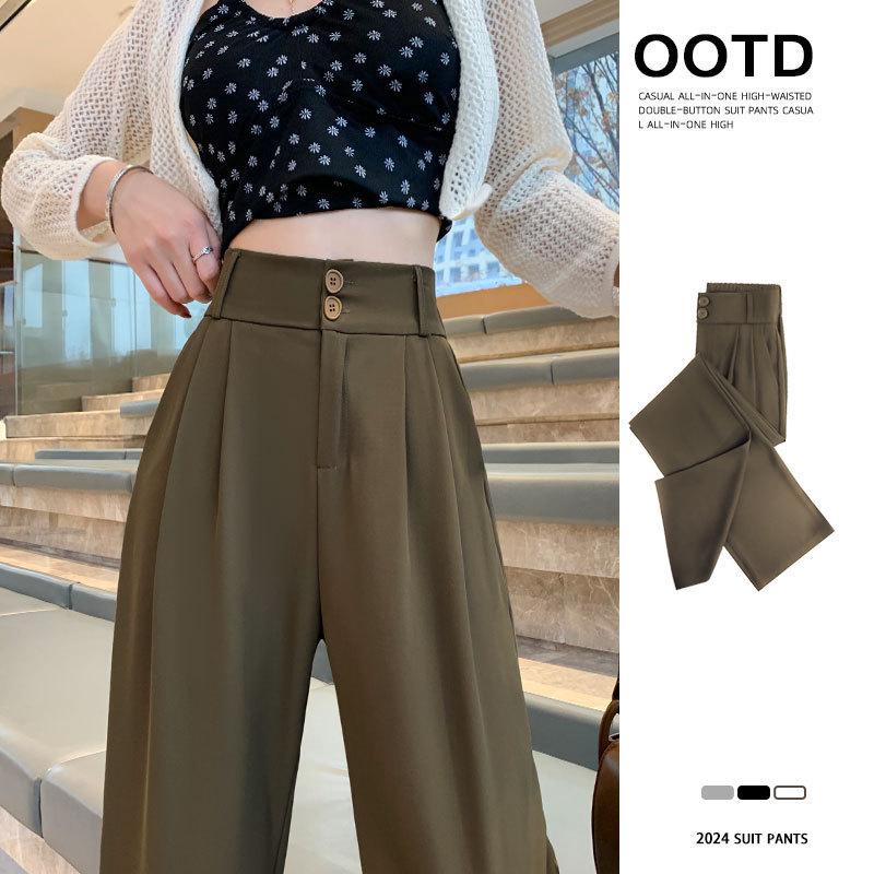 

Women s Dark Brown High-Waisted Wide-Leg Suit Pants - Spring/Summer 2025 Collection XL