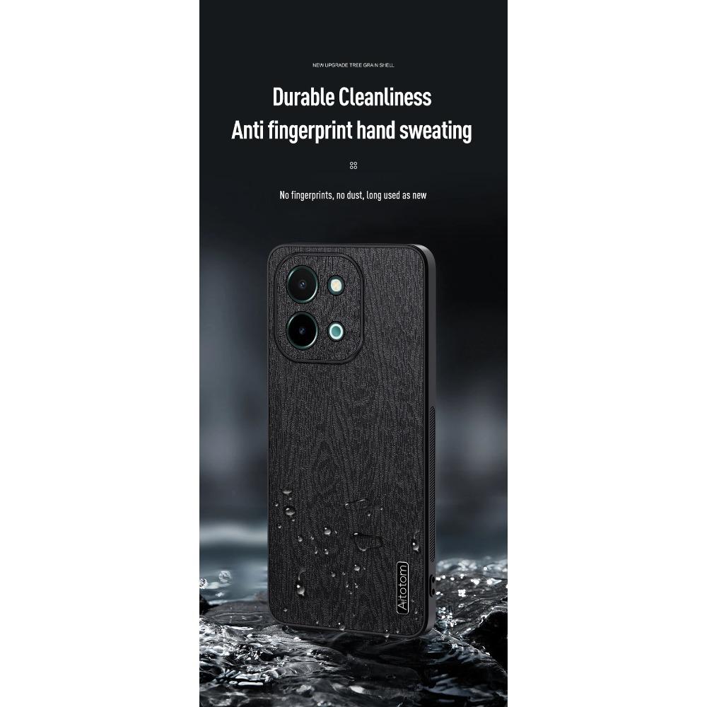 High-End Baummaserung Leder Textur Silikonhülle für Vivo X100 X90 X80 X70 X60 Ultra IQOO Neo 9 8 7 6 5 3 S Pro Plus Handy Vollschutzhülle