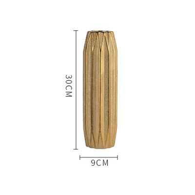 30 cm Luxus Europa Gold Keramik Vase Heimdekoration Kreatives Design Porzellan Dekorative Blumenvase Für Hochzeitsdekoration