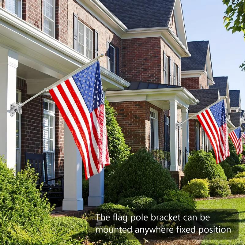 Rust-proof Aluminum Flagpole Mounting Bracket - Secure Base for Outdoor Installation, Suitable for Yard and Garden Decoration