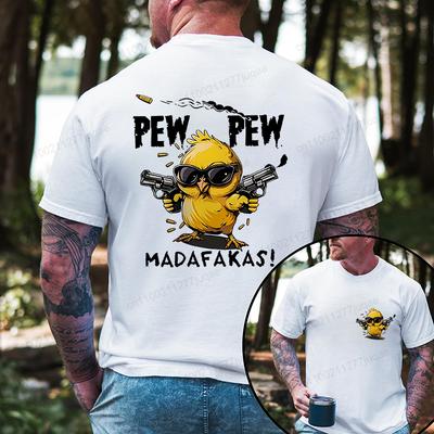 Men's Clothing Pew Pew Madafakas T-Shirt Men Women T-Shirt Fashion Brand Clothing T Shirts Cute Chick Funny Graphic Casual Shirt