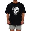 Mens 100 Cotton Gothic  Skull Printed T  Shirt  Fashion Casual Loose Fit Plus Size Crew Neck Short  Sleeve