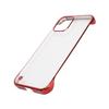 Capa de Celular Rígida de PC Galvanizada para Iphone 12 Meia Borda Transparente
