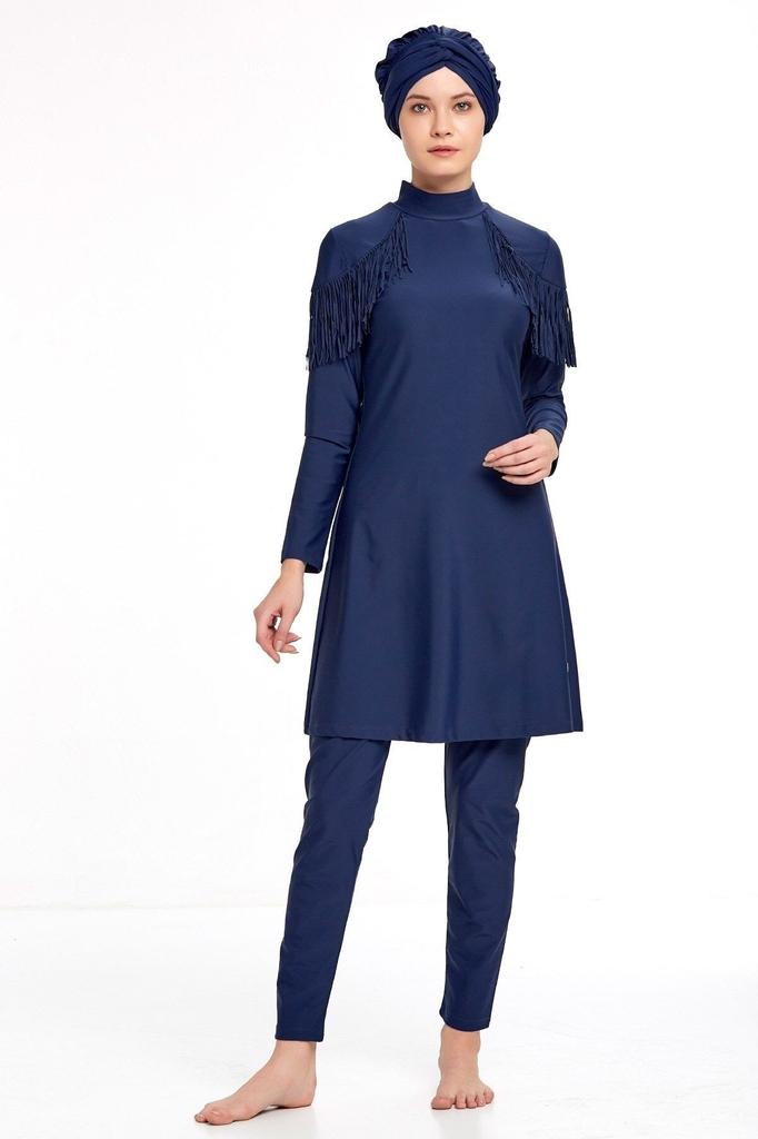 Muslimischer bescheidener islamischer Burkini-Strand-Schwimmanzug für Damen, Bademode, Hijab, Strandmode, Badeanzug 