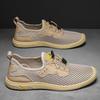 Fashion Men's Breathable Outdoor Flat Designer Shoes Fashion Hollow Out Non Slip Mesh fabric Shoes Comfort Lightweight Soft Bottom Shoes