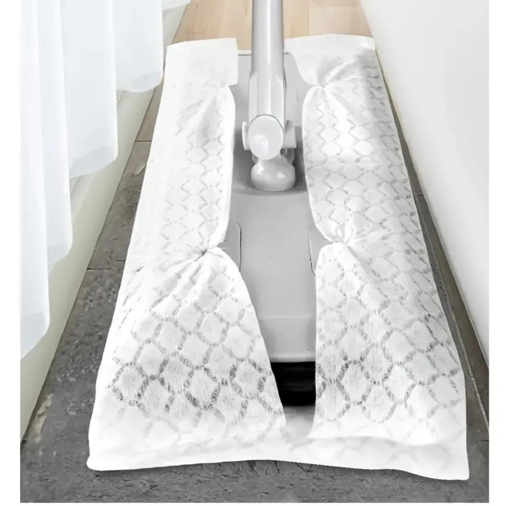 100 Stück [Leinwandbindung] Einweg-Hausstaubentfernungstuch Antistatisches Mopp-Pad Bodenfliese Schwerlast Trockenwischtücher/ Zusammenbaumopps