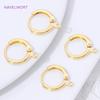 18K Gold Plated Brass Earring Clasps Earwires Findings,Hooks For Earrings,Accessories For Earrings,DIY Jewelry Making Supplies