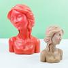 Elegant Portrait Resin Epoxy Molds Beautiful Girls Shape Figurines Decoration Creating Silicone Mold for Craft  Project