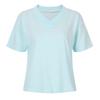 Shop   Women Wide Layered V Neck Basic Solid ShorT sleeVe T shirT whiTe Dai Wsh 