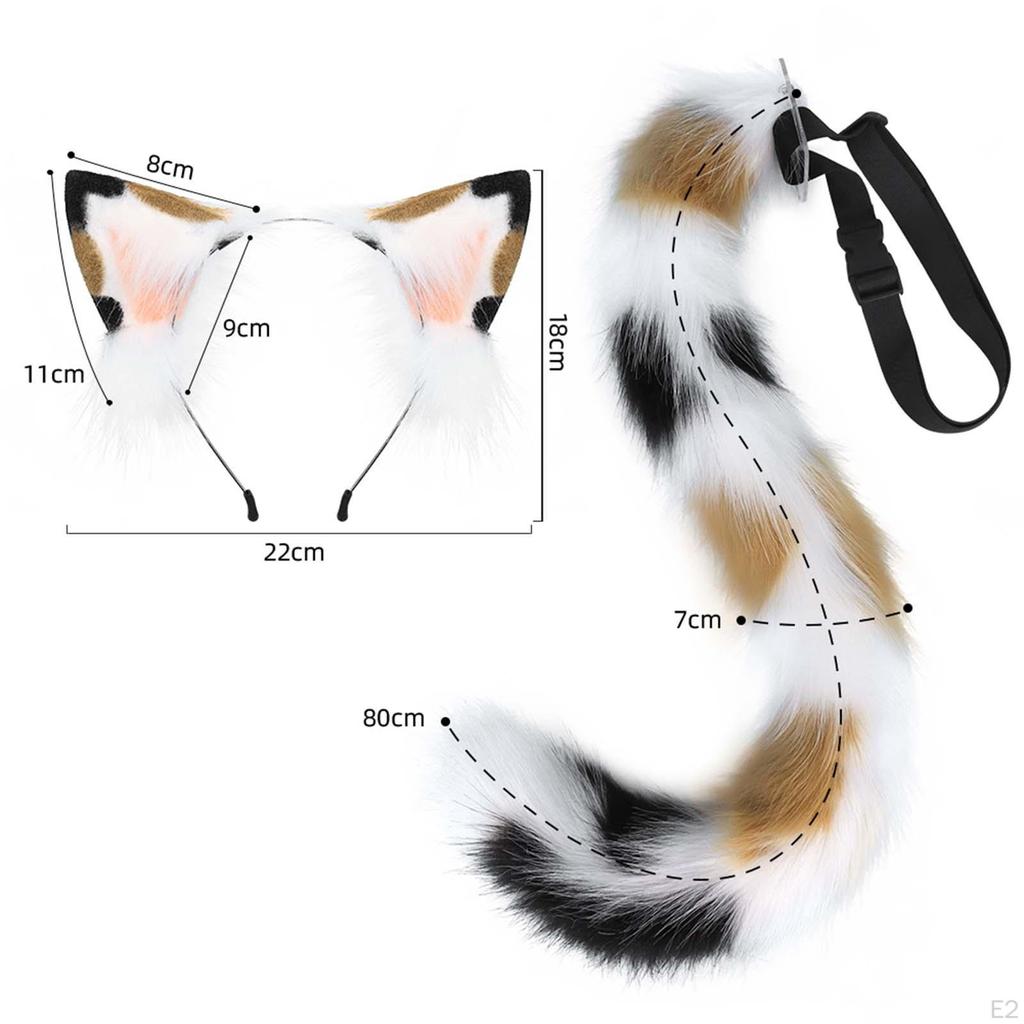 , Headband And Tail, Animal Ears, Costume Accessories, Wolf Ears for Prom, Night Club