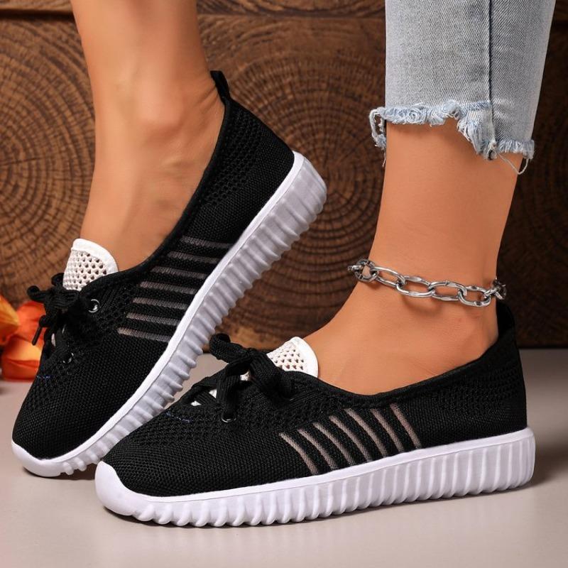 Modne Damskie Buty Casualowe Letnie Siateczkowe Oddychające Wsuwane Buty Lekkie Sneakersy Damskie Sznurowane Modne Wygodne Buty Sportowe
