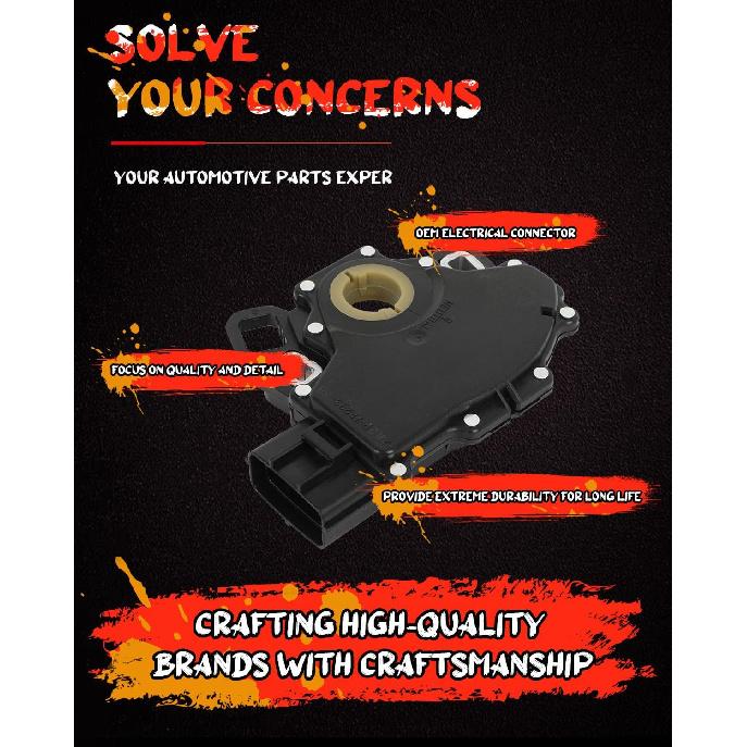 

CCIYU Neutral Safety Switch F7LP-7F293-AA Backup Switch Transmission Range Sensor for Ford Aerostar 1997, E-150/E-250 2001-2010, E-350 Super Duty