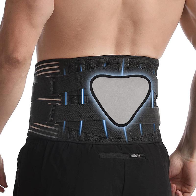 Sports Double Compression Back Support Waist Belt with Steel Plates