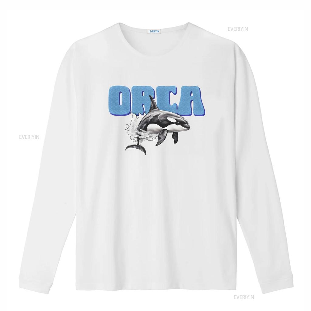 Orca Heavy Cotton T Shirt Killer Whale Design for Sea Lovers Vintage Washed Fashion Casual Versatile Stylish Soft Unisex