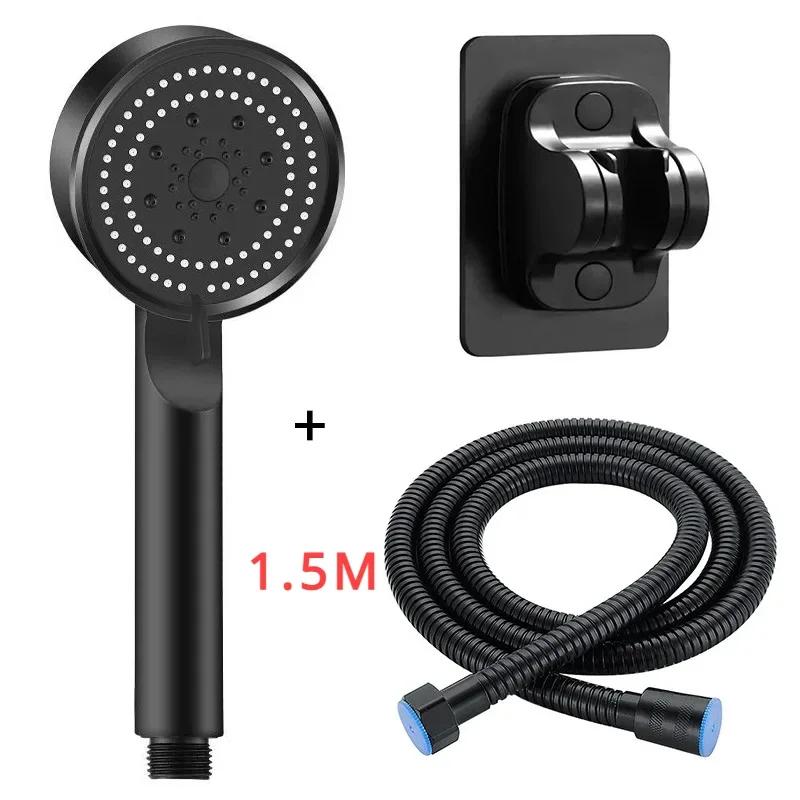 Booster Shower Head 5 Modes Household Adjustable High Pressure Water Massage Shower Head Handheld Spray Shower Bathroom Supplies