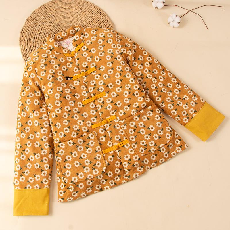 Winter New Chinese Style Pure Cotton Hand-Stitched Detachable Core Coat for Mothers