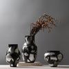 Modern Minimalist Black and White Ceramic Vase Plant Pot Home Living Room Study Creative Bedroom Decorations Accessories Gift