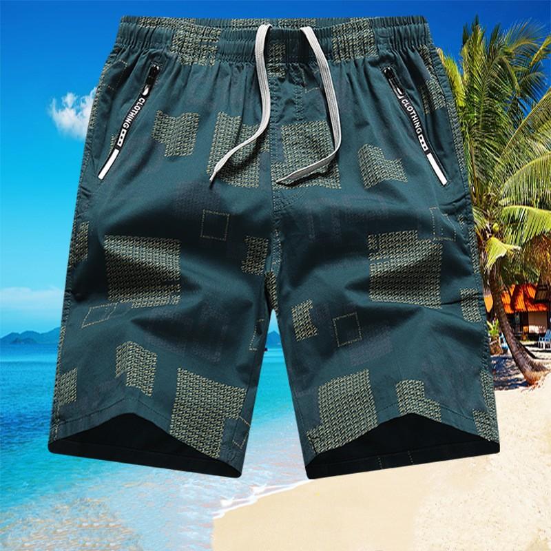 

Men s Summer Homewear 5-Inch Shorts for Outdoor Wear Casual Beach Shorts 4XL зелений