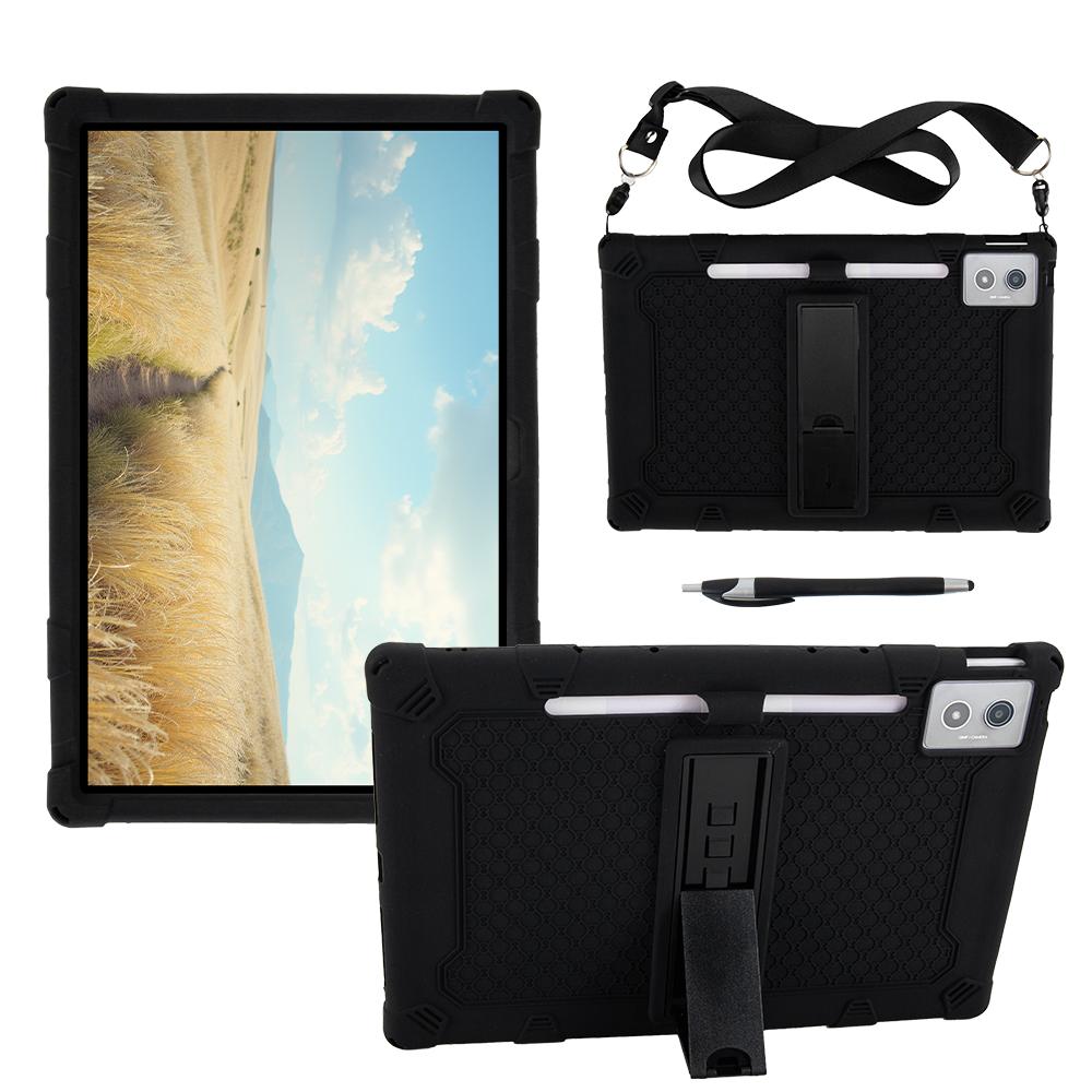 Kindertas voor Tab P12 12,7 inch TB-370FU Xiaoxin Pad Pro 12,7 TB375FC TB373FU Siliconen Tablethoes met Riem & Pen Tab Pro TB373FU 12.7