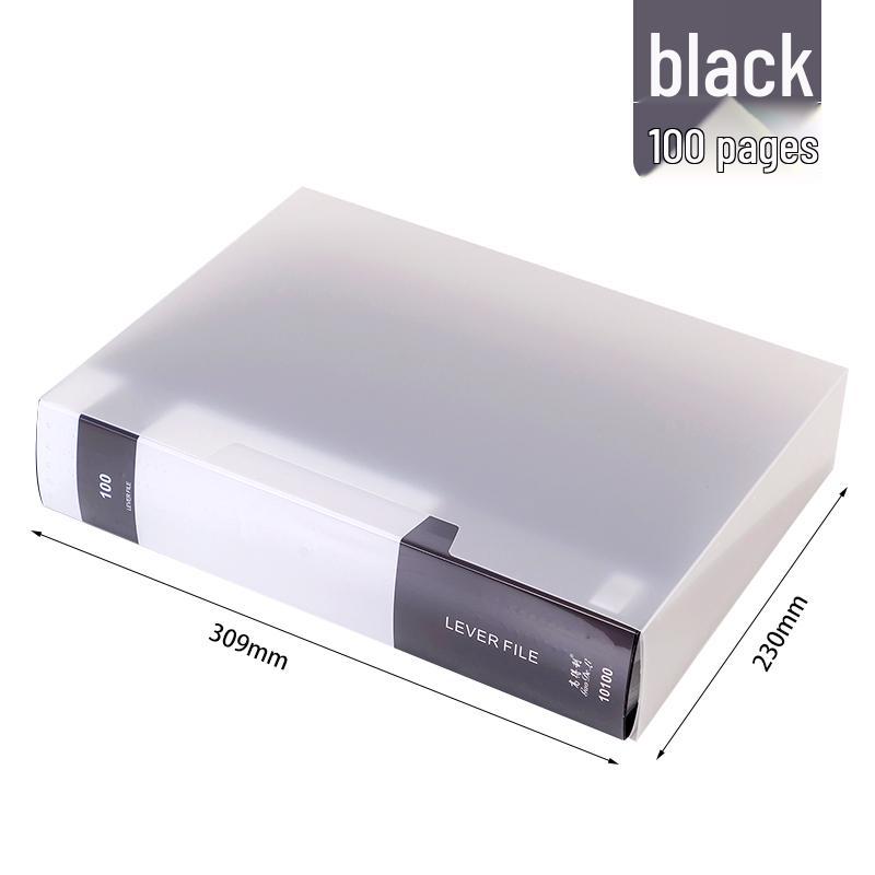 A4 Transparent Sheet Music Binder with 60/100 Pockets - Multi-Layer Loose-Leaf Folder for Students