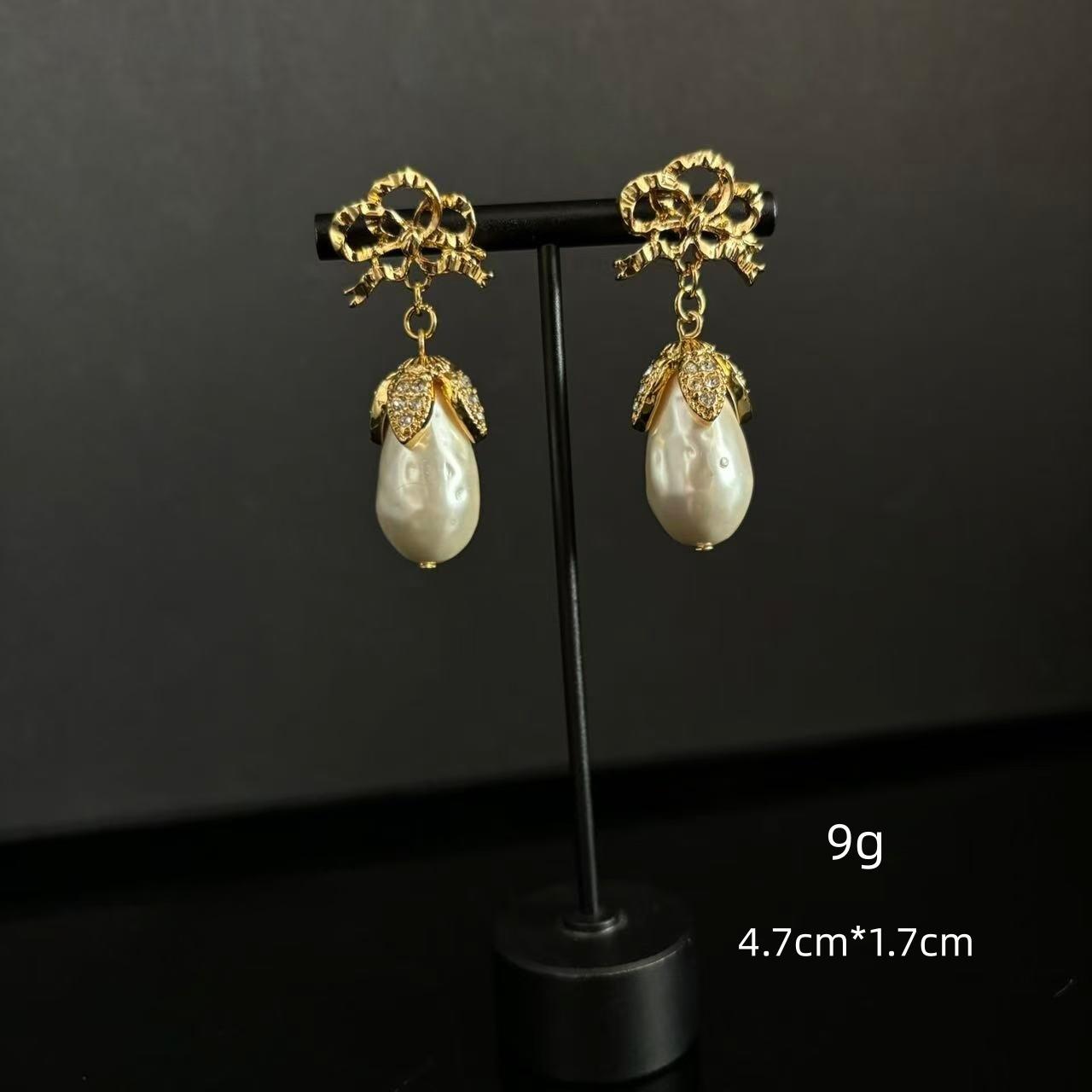Qingdao Vintage Medieval Mh Baroque Super Long Pearl Premium Elegant Earrings