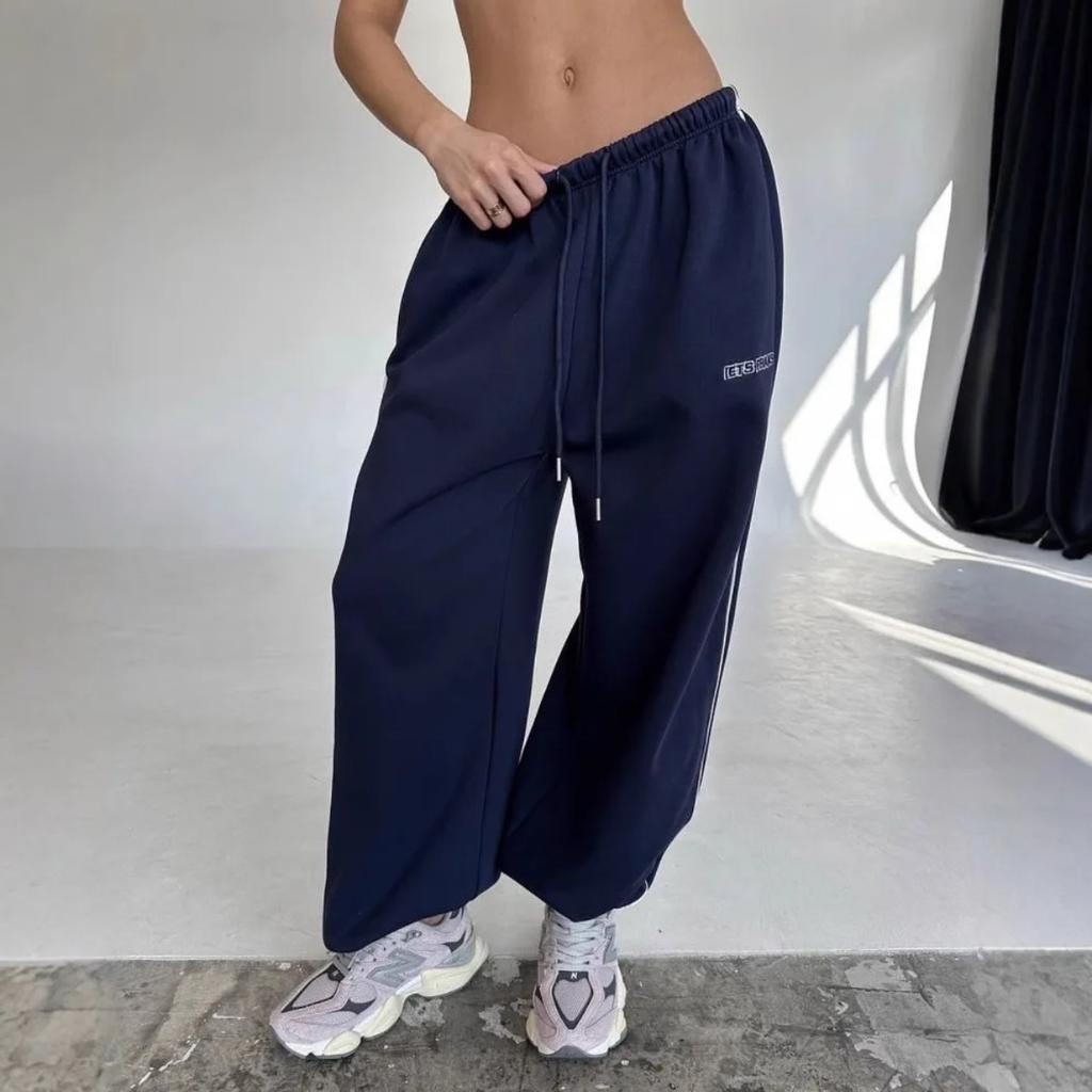 VIONA Striped Wide Leg Sports Pants For Women In Spring And Autumn, Loose And Slimming, Straight Leg Casual Pants