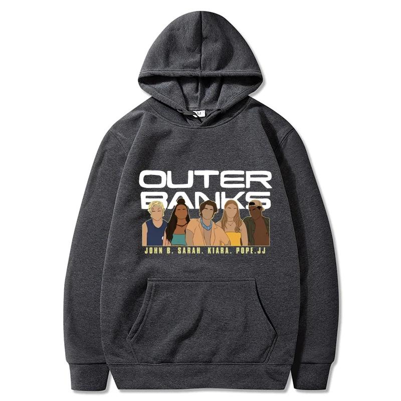 Women's Long Sleeves Outer Banks Hoodie Sweatshirt Graphic Anime Print Pullover Hoodies Women Clothes