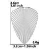 6pcs Silver Color Plant Tree Leaf Flower Charms For Jewelry Making Earring Necklace Connector Stainless Steel Charm Pendant Bulk