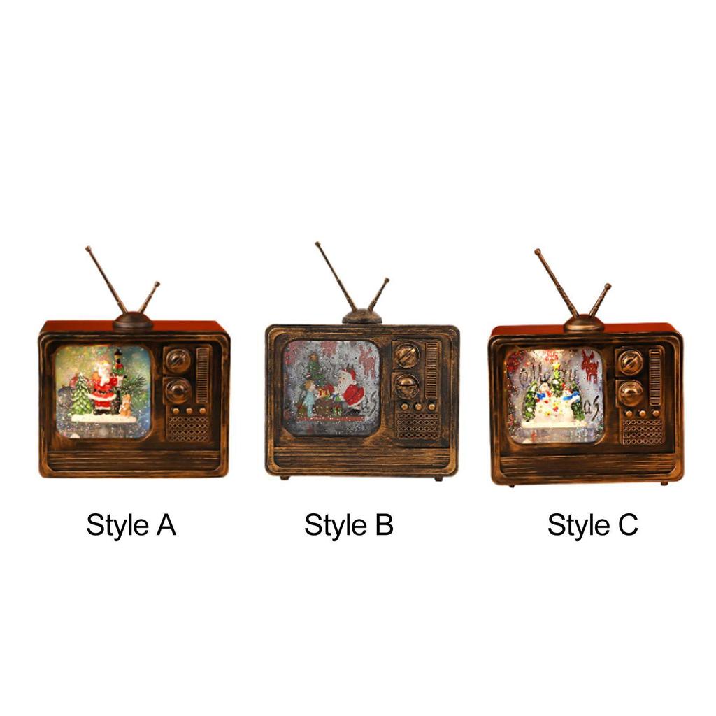 Christmas Musical Box Retro Crafts Night Light for Gifts Bookshelf Christmas