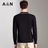 Antonio Men's Silk Linen Cotton Blend Business Casual Long Sleeve Polo Shirt