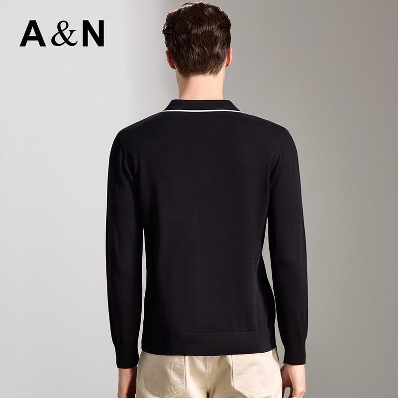 Antonio Men's Silk Linen Cotton Blend Business Casual Long Sleeve Polo Shirt