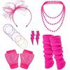 Hippie Fantasie 80er 90er Kostümzubehör für Damen Disco Party Cosplay Karneval Halloween Vintage Rock Kleidung Hip-Hop