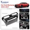 Carbon Fiber Center Console Panel Cover for Ford Mustang 2024 2025 2026 2027 Interior Dashboard Accessories