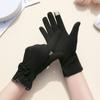 Gloves Winter Women Spring Autumn Modal Thin Fleece Cotton Stretch Cycling Windproof Warm Cold Proof