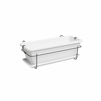 ARTEVASI VENEZIA Balcony Planter KIT - 50 Ma - White - 50 X 29 X 17.5 Cm
