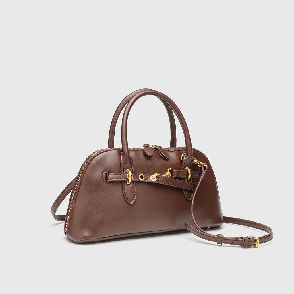 Shell Bag Women's Retro Portable Commuter Bowling Bag Niche Fashion High-grade Sense Single Shoulder Crossbody Bag