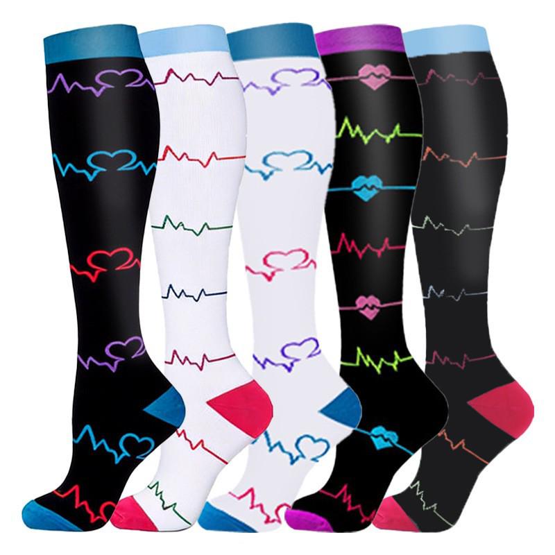 Unisex 6 Paar Kompressionssocken-Set zum Laufen & Radfahren