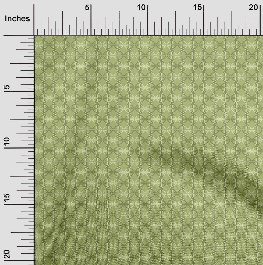 oneOone Cotton Flex Light Green Fabric Watercolor Flower With Leaves Fabric For Sewing Printed Craft Fabric By The Yard 40 Inch