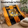 Hull FC Individuelle Flanell-Kuscheldecke Drucken Sie Ihren Namen Text Weiche Warme Decke Weihnachtsgeschenk