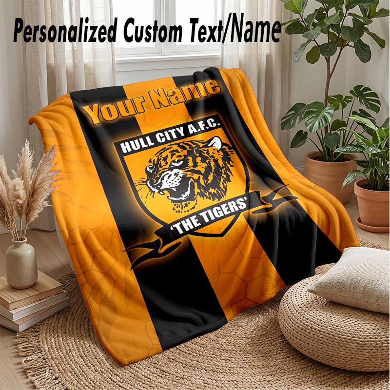 Hull FC Individuelle Flanell-Kuscheldecke Drucken Sie Ihren Namen Text Weiche Warme Decke Weihnachtsgeschenk