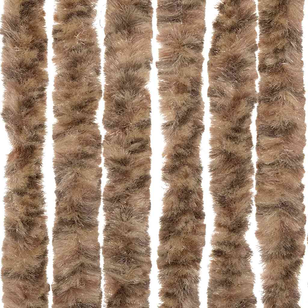 VidaXL Fliegenvorhang Beige und Dunkelbraun 90x220 cm Chenille