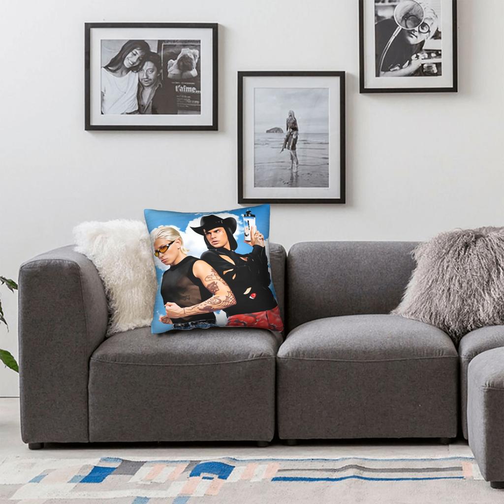 CA7RIEL & Paco Amoroso Papota Tour Pillow Case  Soft Pillow Cover For Sofa Car Home Decor Funny Cushion Cover