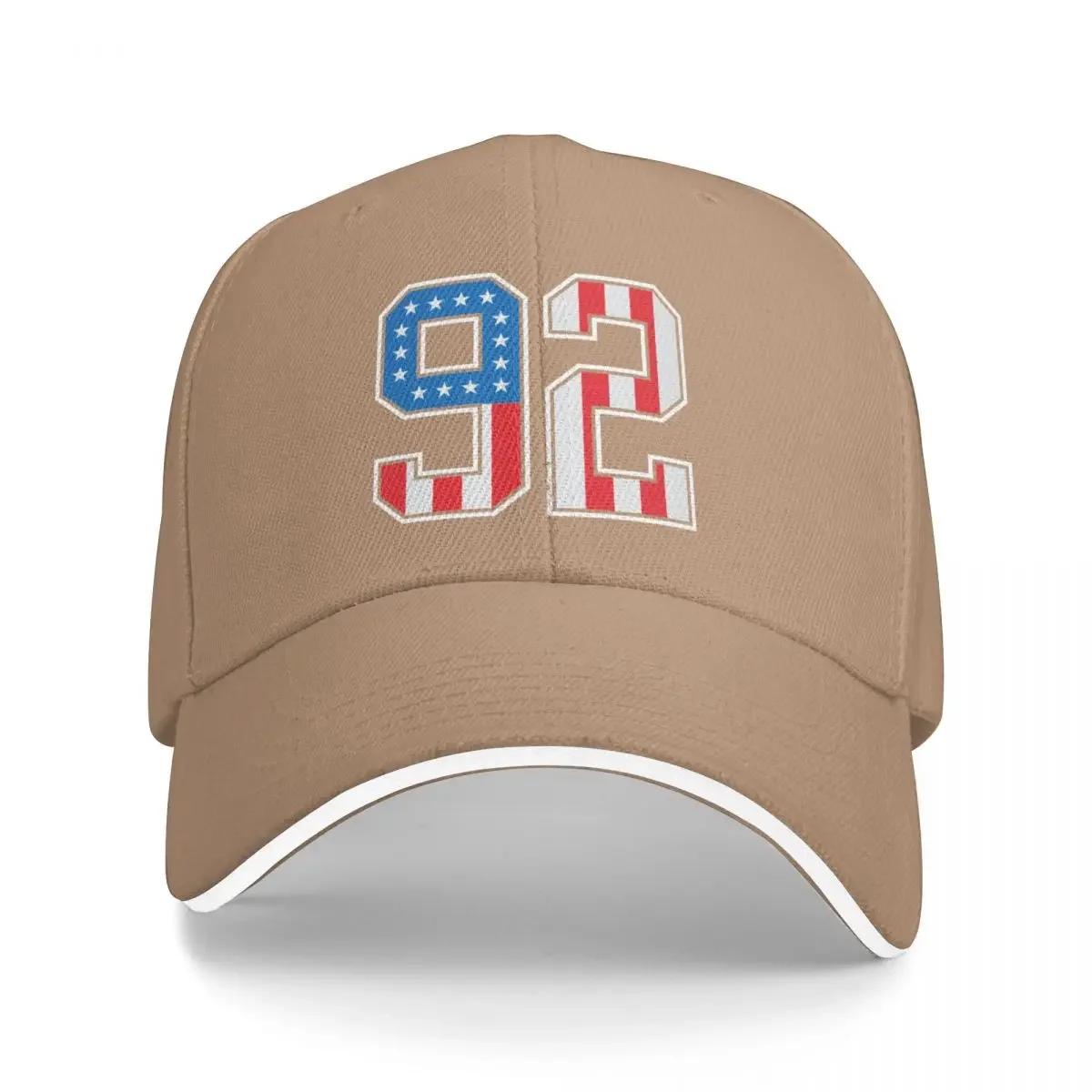 

92 American Lucky Number Ninety-two United States Flag Baseball Cap Brand Man cap Male hat custom Hat Men Caps Women s